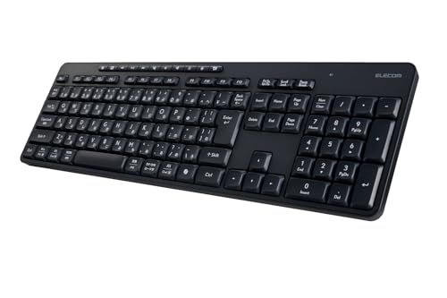 エレコム ワイヤレスキーボード 静音 フルサイズ テンキー付 無線2.4GHz Windows macOS ChromeOS メンブレン式 ブラック TK-QT11FDMABK★ 321752f8