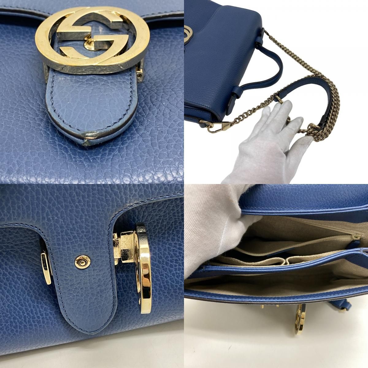 GUCCI/グッチ 510302 2WAYハンドバッグ レザー ショルダーバッグ