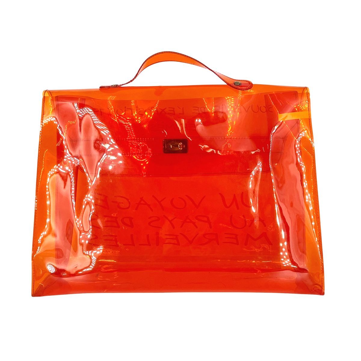 中古】 HERMES エルメス ビニールケリー クリアバッグ ハンドバッグ