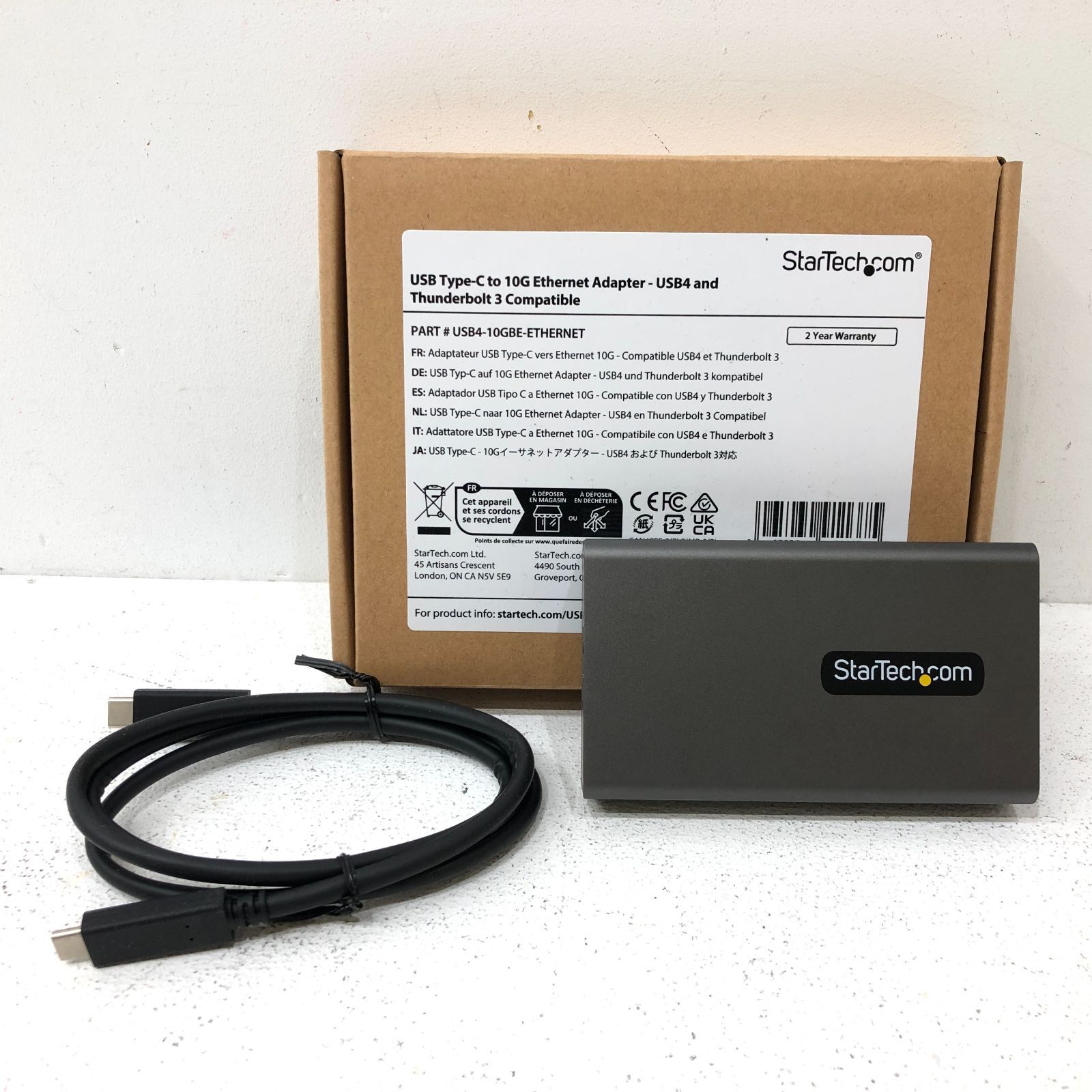 【小牧店】美品 StarTech.com USB Type-C to 10G Ethernet Adapter 有線LANアダプタ 【Y403-0057】