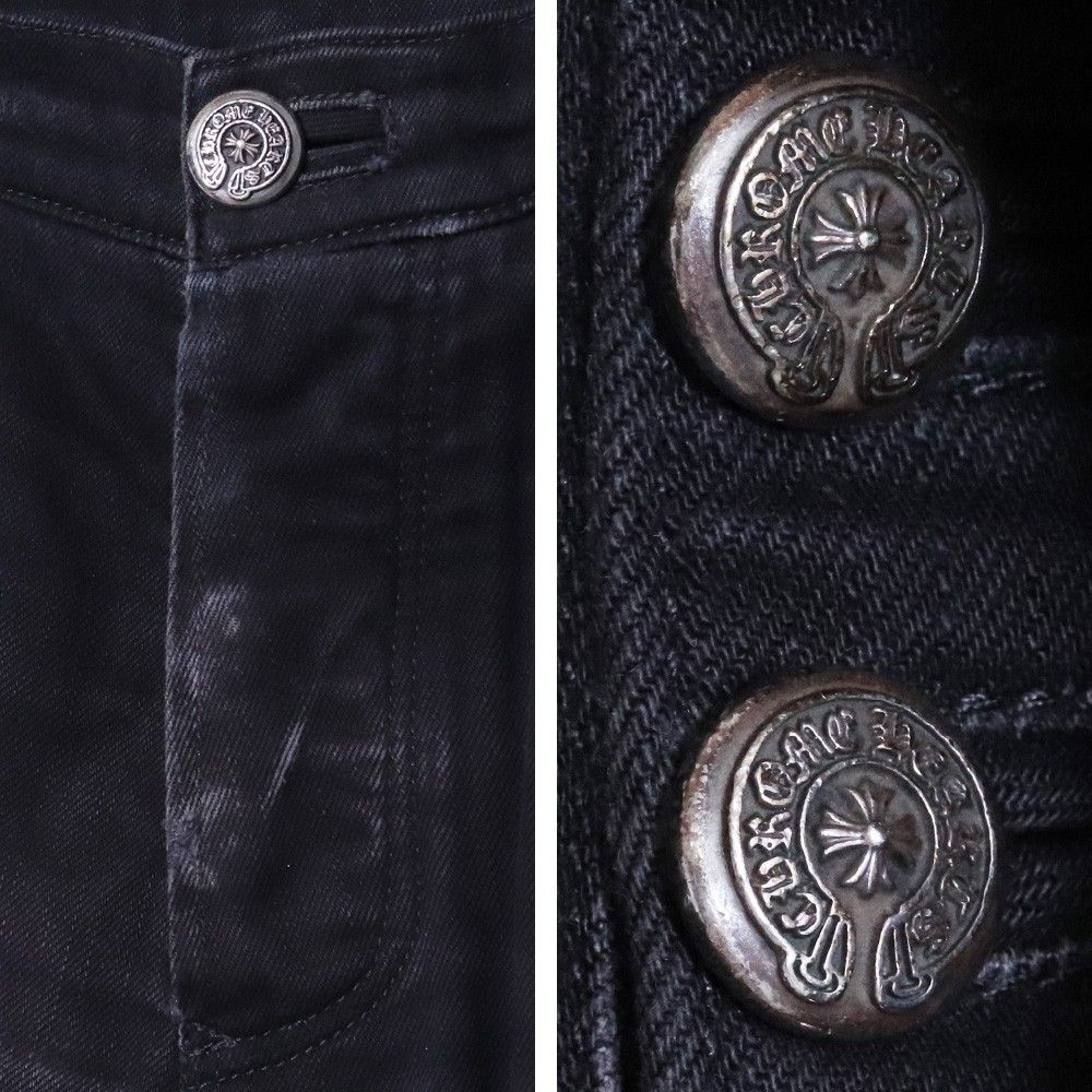 CHROME HEARTS オールド フレアニーデニムパンツ サイズ36 ブラック 