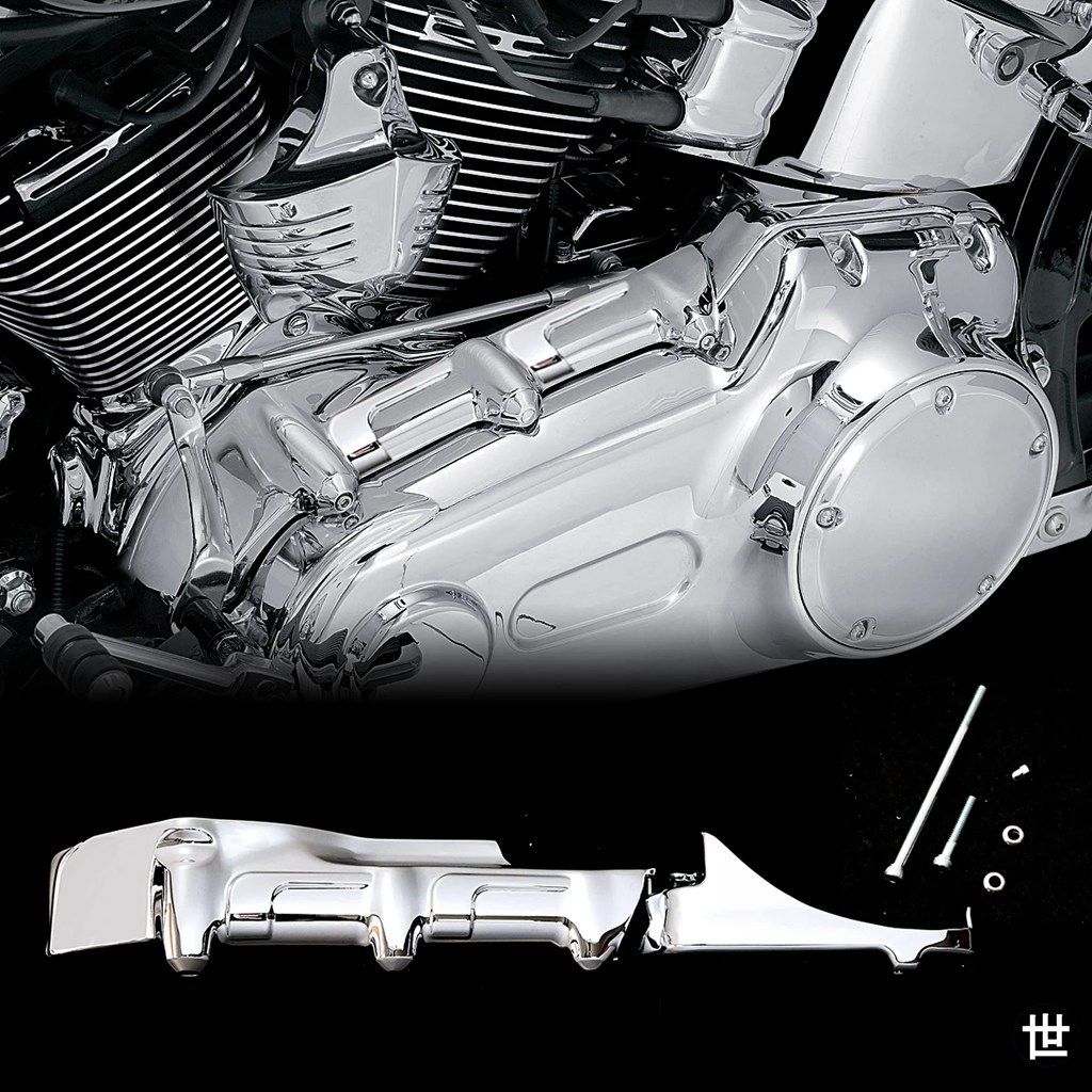 2007～2017年式ハーレーダビッドソン ソフテイル ファットボーイ ナイトトレインモデル用クロームインナープライマリーアクセントカバー