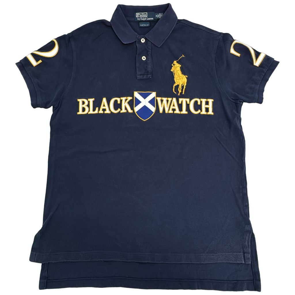 Polo by Ralph Lauren ポロ ラルフローレン ナンバリング ポロシャツ ネイビー(メンズ M)中古 古着 Y1714
