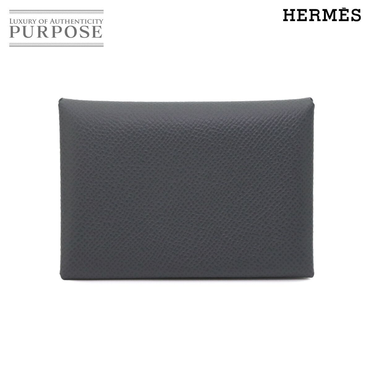 未使用 展示品 エルメス HERMES カルヴィ デュオ カードケース エプソン グリミスティ W刻印 シルバー 金具 Calvi Duo Card Case 90320104