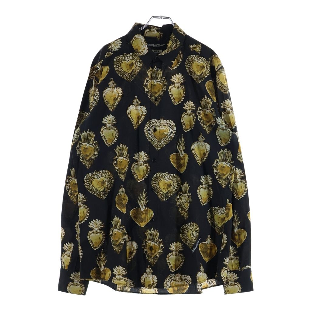 DOLCE & GABBANA (ドルチェアンドガッバーナ) ハート総柄 ボタンアップ
