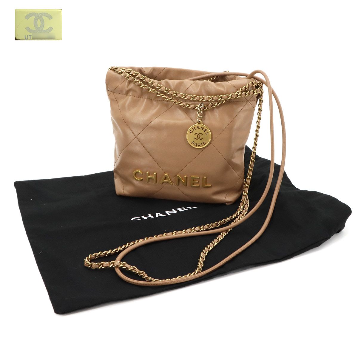 新品同様 シャネル CHANEL 22 ミニ 2way チェーン ハンド ショルダー