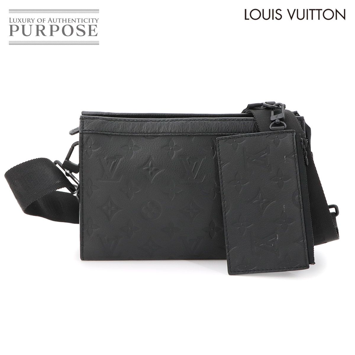 新品同様 ルイ ヴィトン LOUIS VUITTON モノグラム シャドウ ガストン ウエアラブル ウォレット ショルダー バッグ ブラック 90326081
