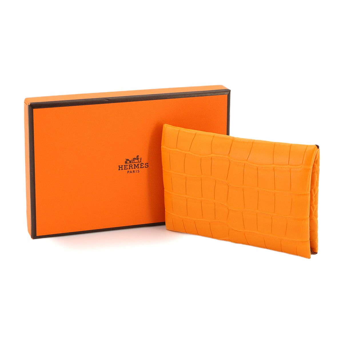 未使用 展示品 エルメス HERMES クロコダイル アリゲーター カルヴィ