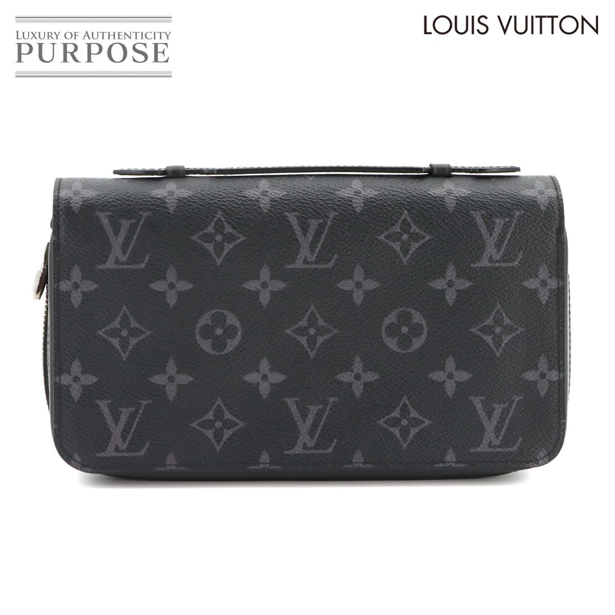 新品同様 ルイ ヴィトン LOUIS VUITTON モノグラム エクリプス ジッピー XL ラウンドファスナー 長財布 ブラック M61698 RFID 90327285