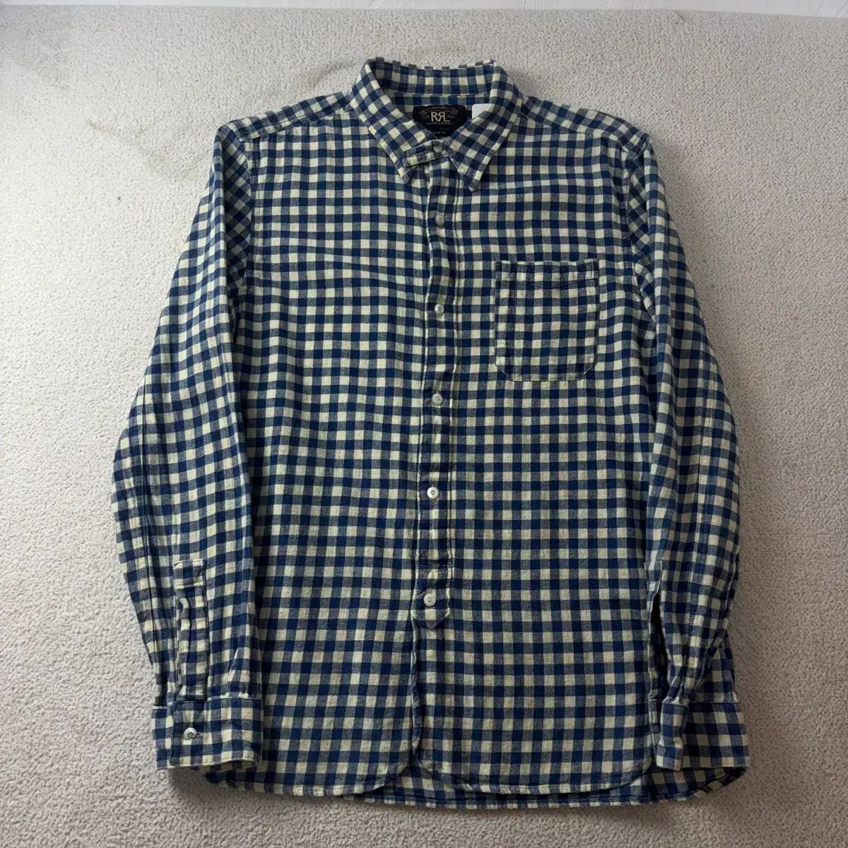 95 POLO RALPH LAUREN(ポロラルフローレン) RRL(ダブルアールエル) ヴィンテージ CHECK リネン シャツ
