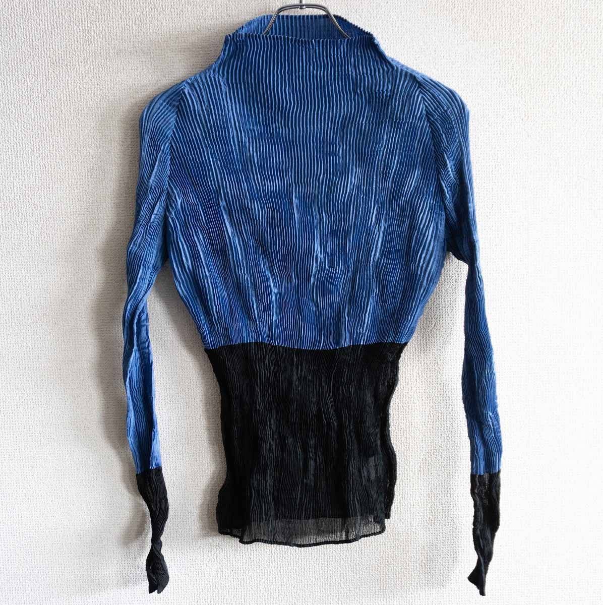 【美品】 ISSEY MIYAKE 【しわプリーツ ブラウス】2 イッセイミヤケ 26050545