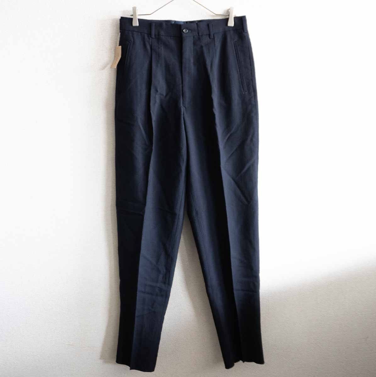 【90s/アーカイブ】COMME des GARCONS HOMME【1タック ウール スラックスパンツ】L ネイビー コムデギャルソン s2605117