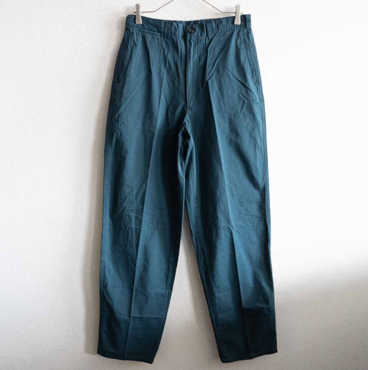 【90s/アーカイブ】COMME des GARCONS HOMME【コットン スラックスパンツ】L グリーン コムデギャルソン s2605118