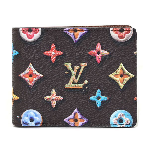 ルイ ヴィトン LOUIS VUITTON ポルトフォイユ・スレンダー 二つ折り財布 モノグラム・ドーナツ キャンバス M28283 チョコレート 未使用