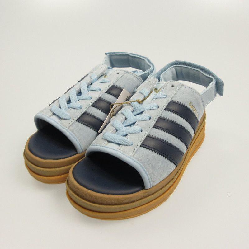 【姫路東店】 中古 adidas | アディダス サンダル GAZELLE BOLD SANDAL KI8583 ライトブルー 23.5cm 【128】