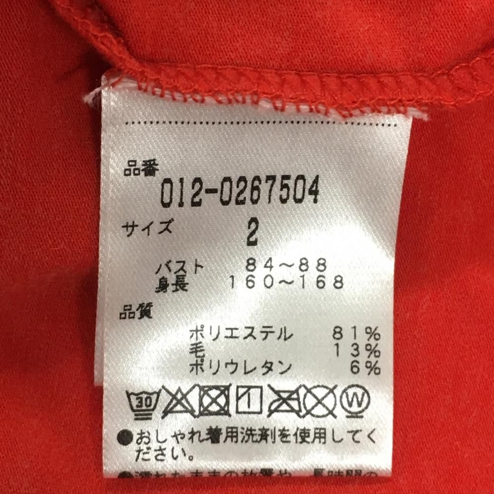 超美品】ニューバランスゴルフ 長袖ハイネックシャツ オレンジレッド