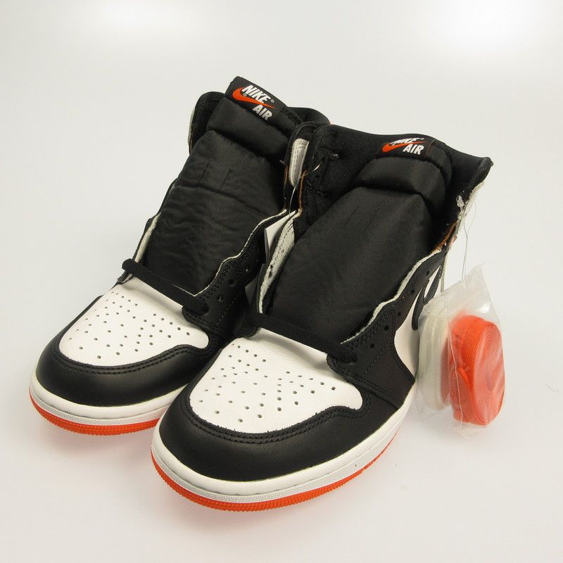 【姫路東店】 中古 NIKE | ナイキ スニーカー AIR JORDAN 1 RETRO HIGH OG ELECTRO ORANGE 555088-180 ホワイト 28cm 【126】