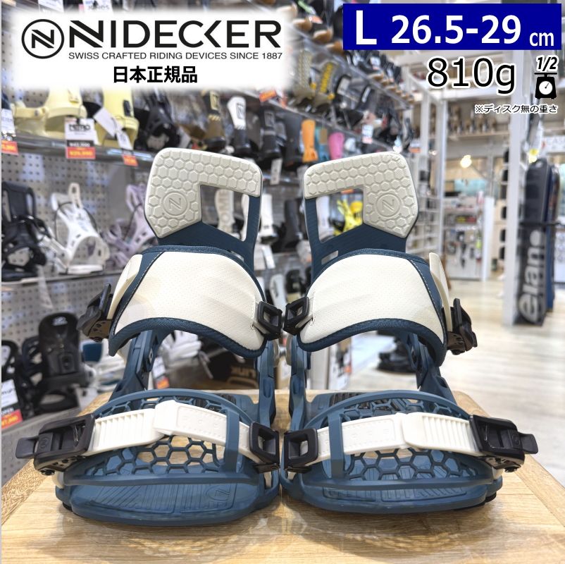 24-25 NIDECKER MUON カラー:TEAL BLUE Lサイズ ナイデッカー メンズ スノーボード バインディング 型落ち 日本正規品