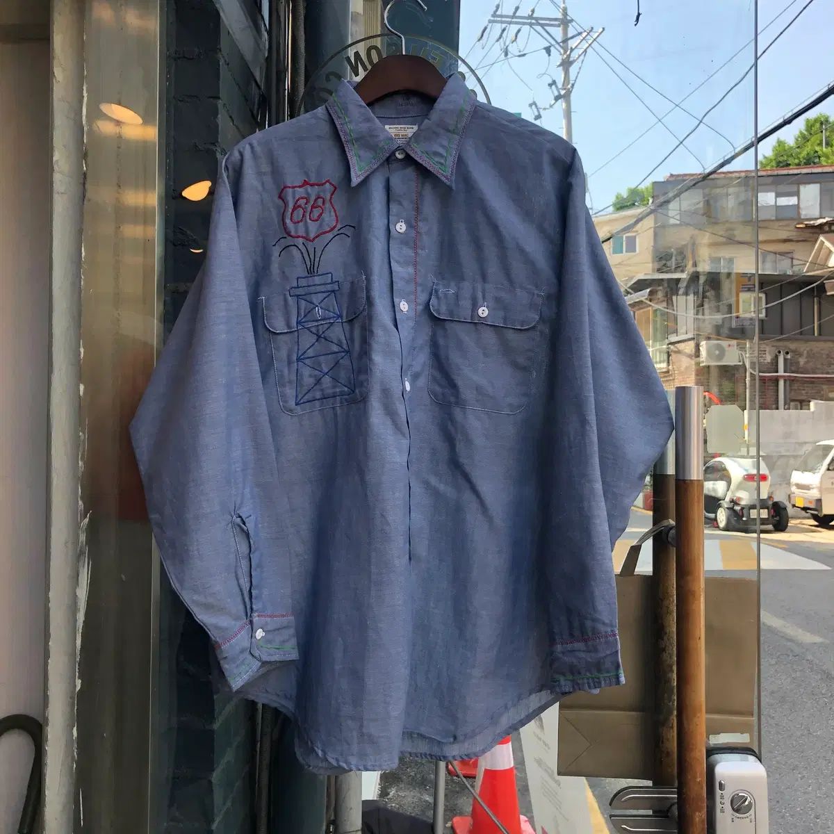 70年代 ヴィンテージ シャンブレーシャツ XL