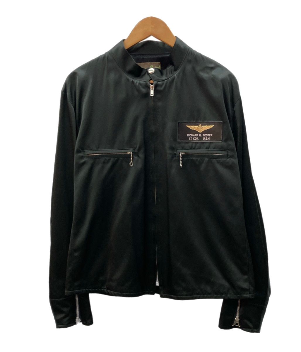 ブコ Buco リアルマッコイズ THE REAL McCOY'S J-57 RAYON JACKET レーヨン ジャケット 黒 ジャケット ワンポイント ブラック 104MT-3167