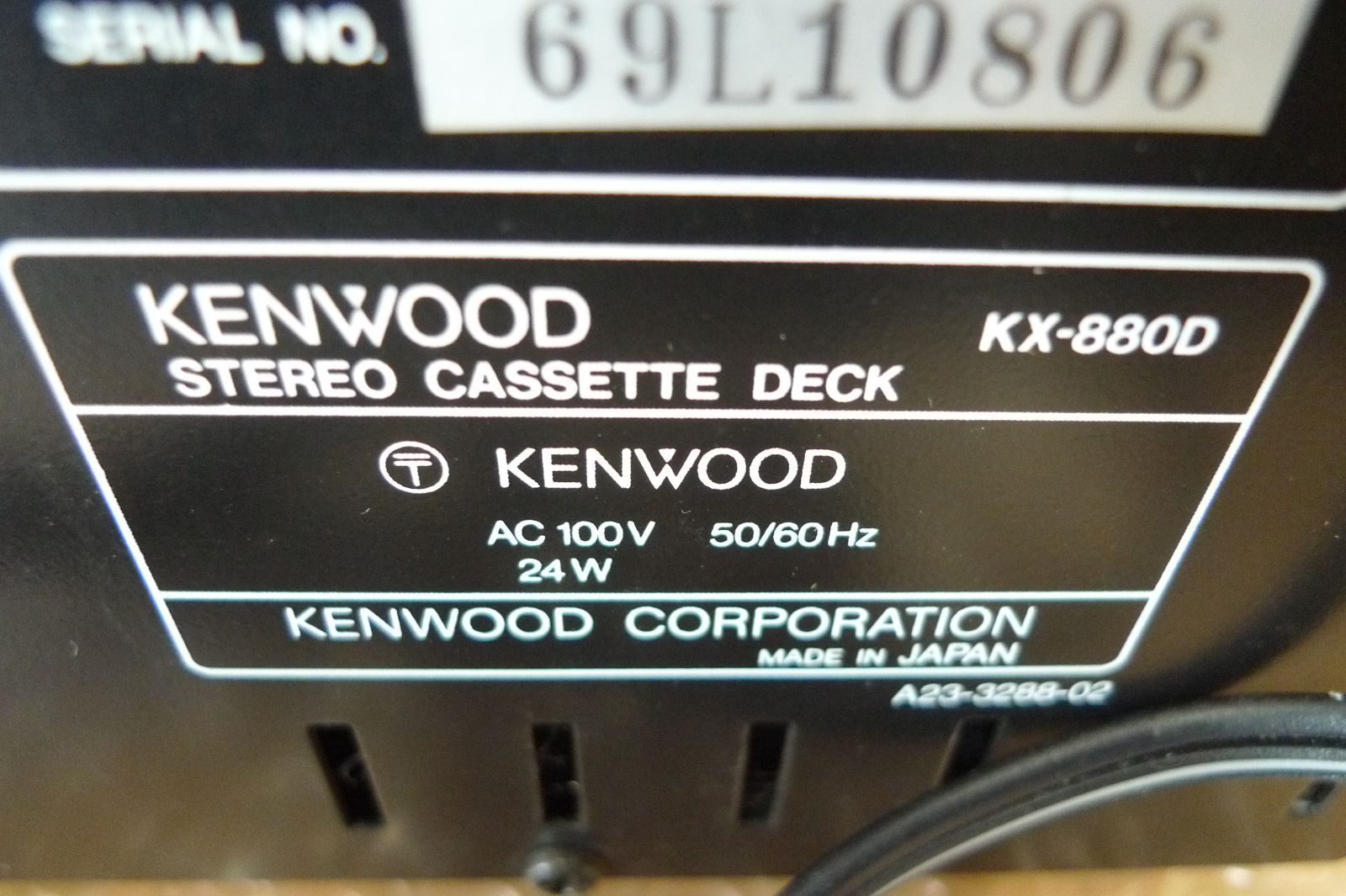 KENWOOD KX-880D ステレオカセットデッキ kenwood kx-880d 管理g0525