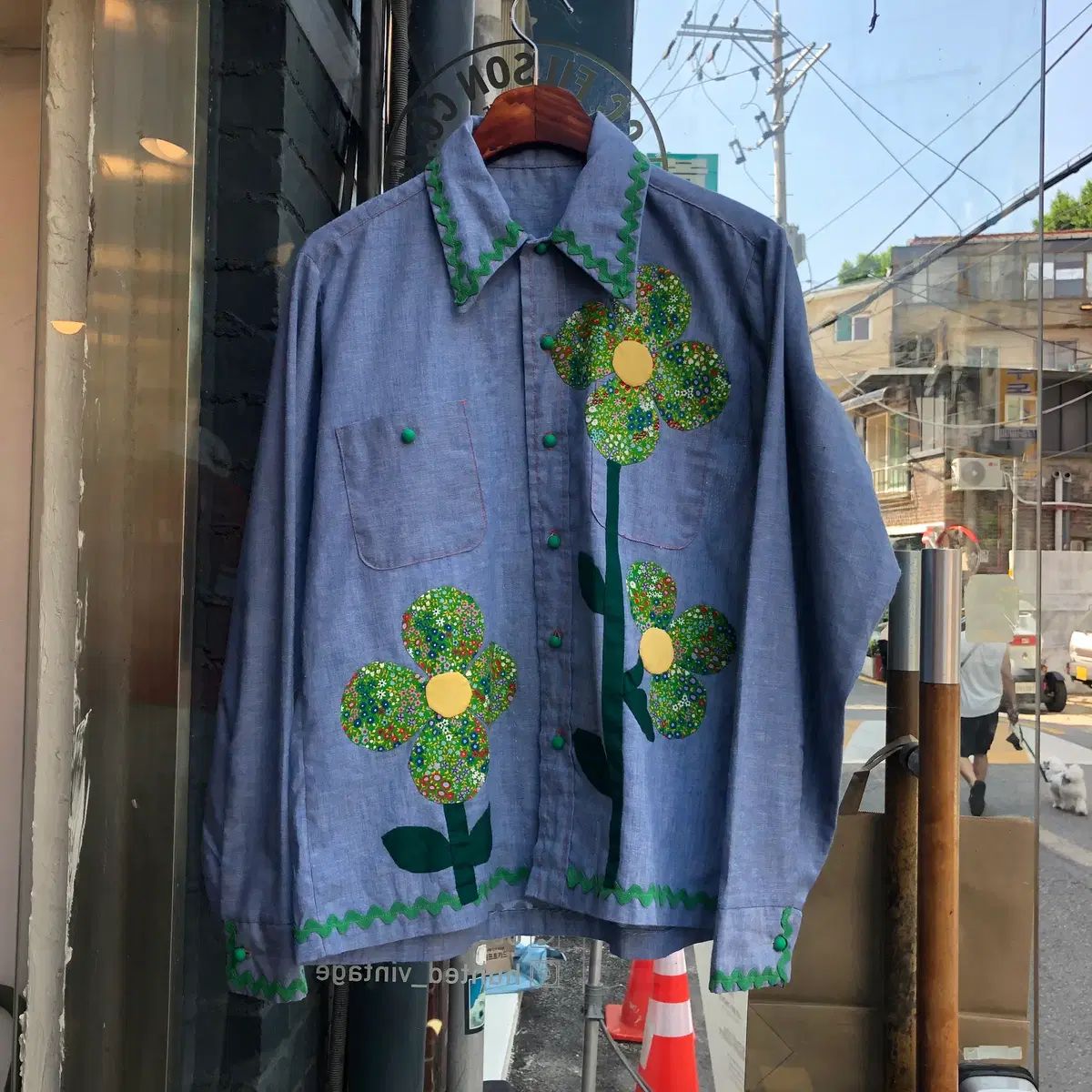 70年代ヴィンテージ シャンブレーシャツ - S