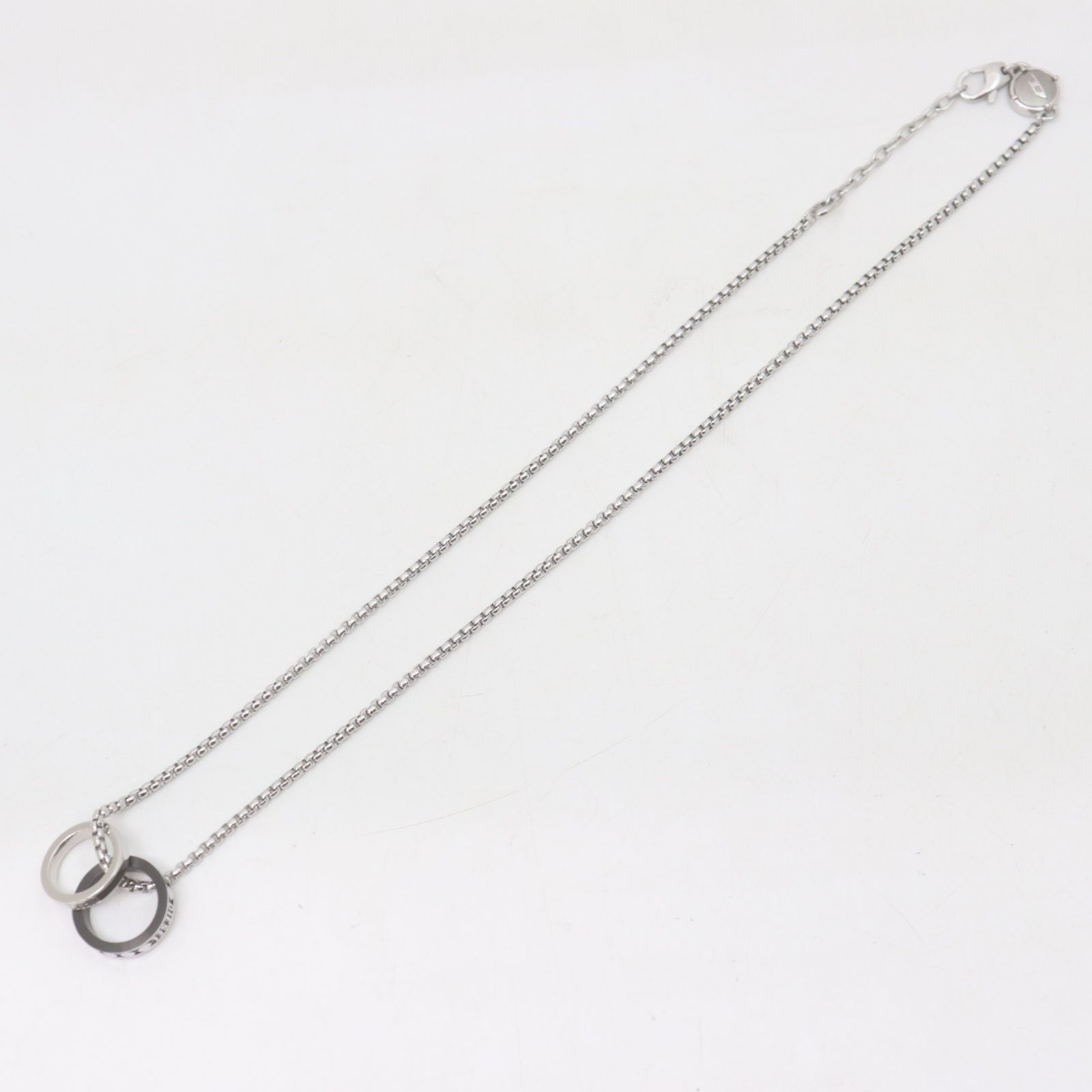 ITKWJP7QQLV7 DIESEL ディーゼル ダブルリング ネックレス DX1168 箱