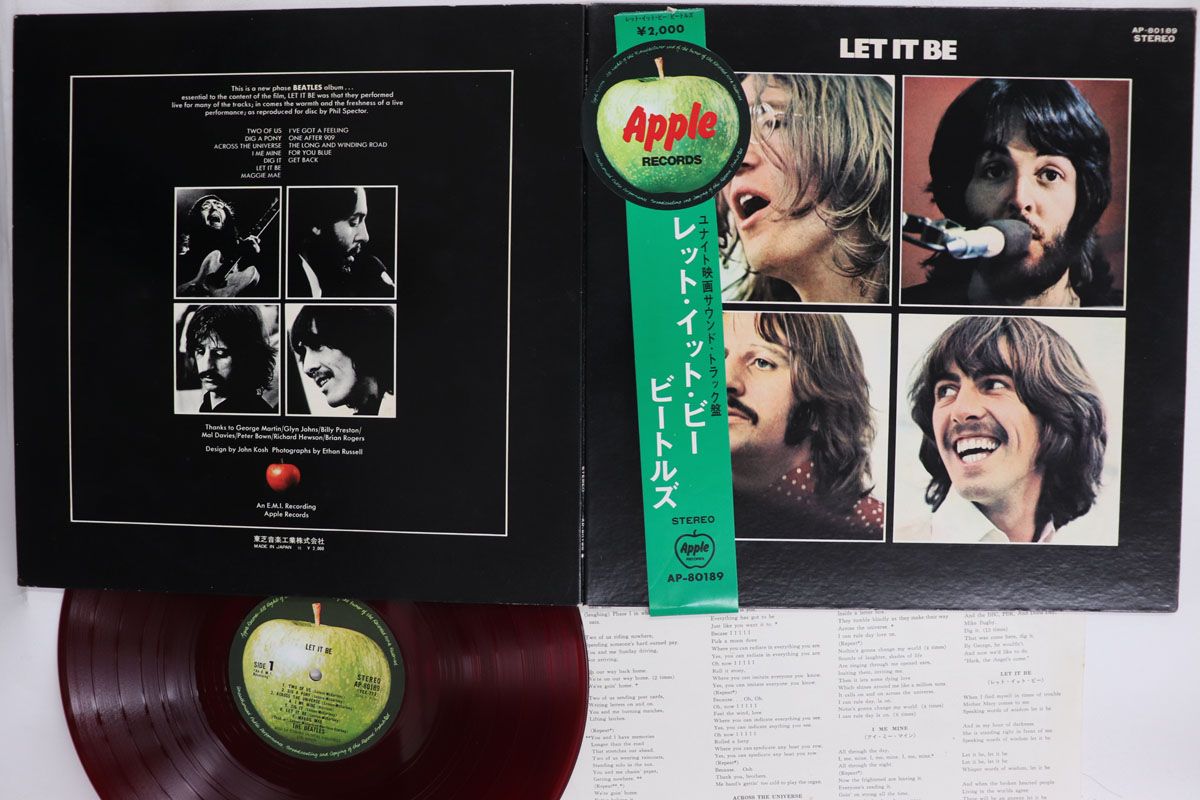 LP ビートルズ レット・イット・ビー (赤盤) AP80189 APPLE /00400