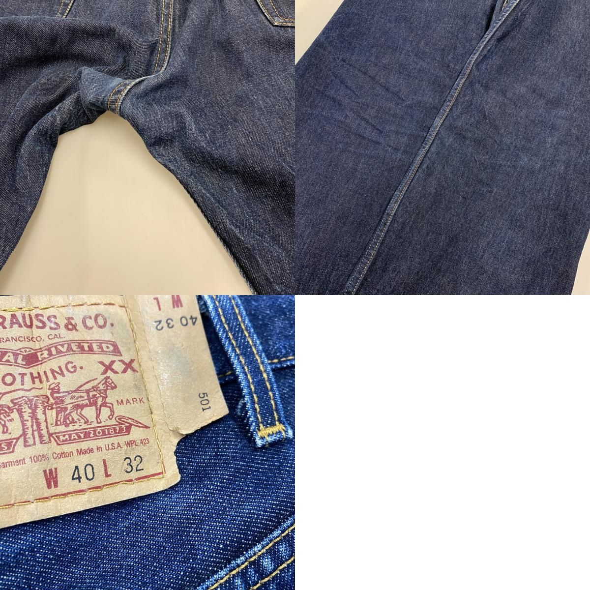 中古品】 LEVI'S リーバイス USA製 刻印553 01年製 00S 501 DENIM