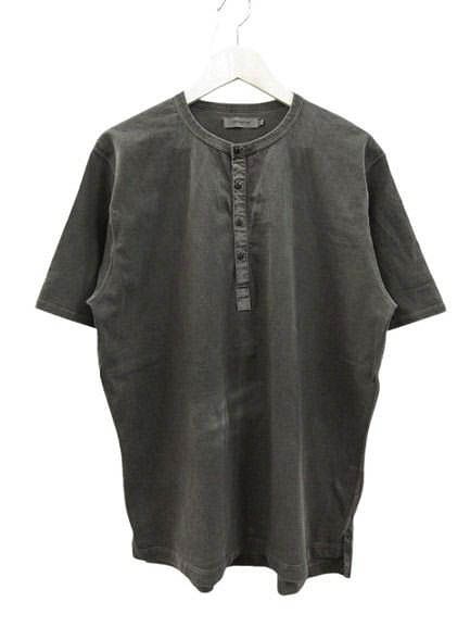 ノンネイティブ nonnative 26SS DWELLER S/S HENRY NECK TEE ピグメントダイ 3 チャコール ヘンリーネック Tシャツ カットソー