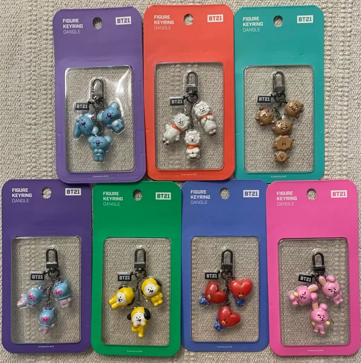 未開封 新品 BTS 防弾 BT21 フィギュア キーホルダー セット (まとめ)