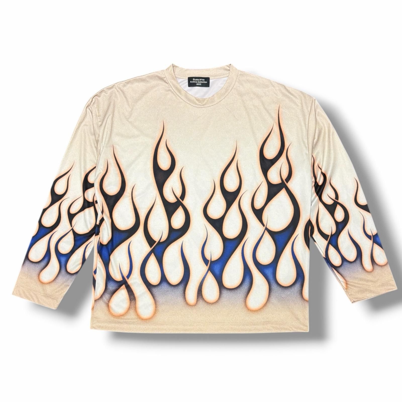 ETUDES Spirit Flaming Ls T-shirt フレイム柄 長袖Tシャツ カットソー 