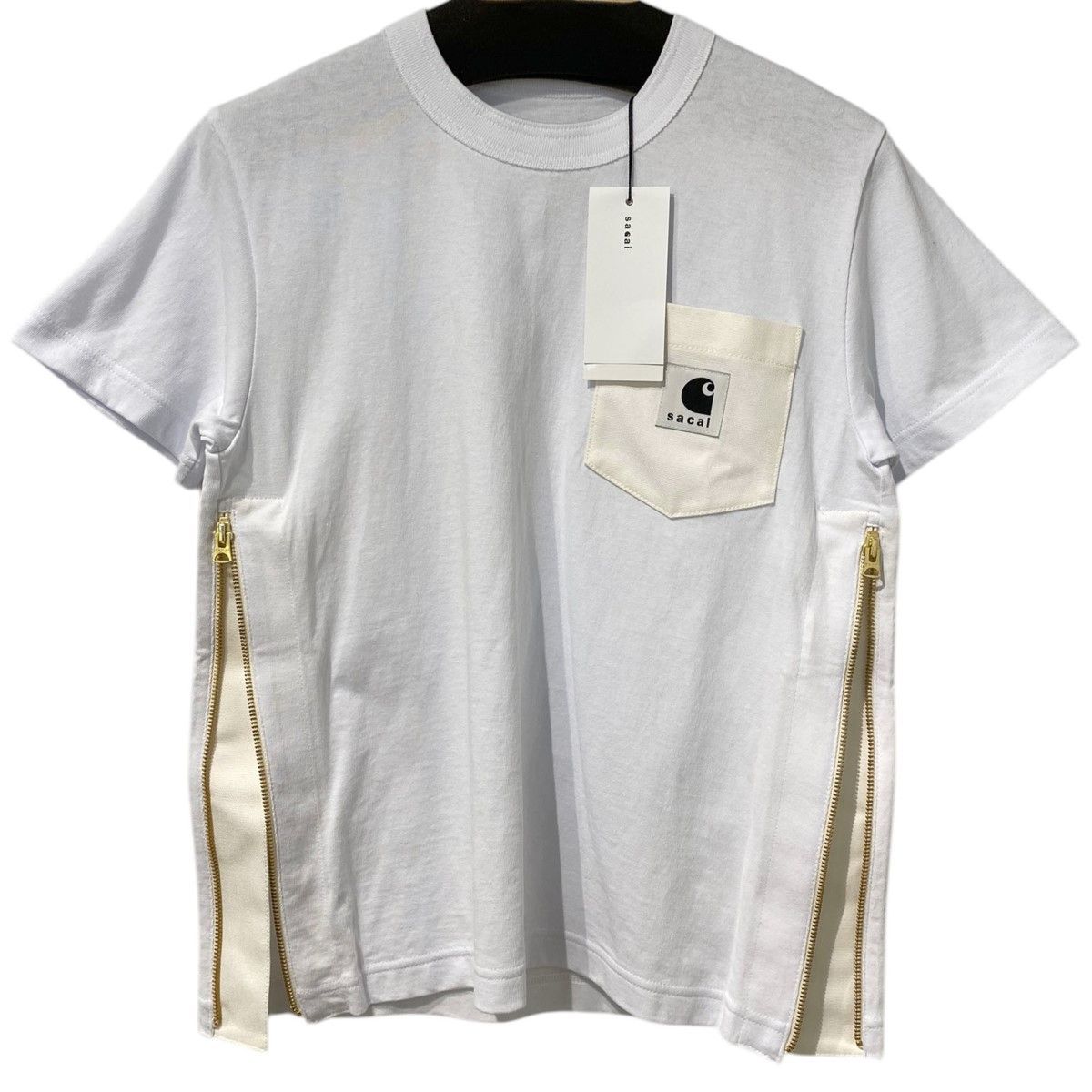 sacai×carhartt WIP 24SS T-SHIRT LOGOロゴ SIDEサイドZIPTシャツ 8069000124620