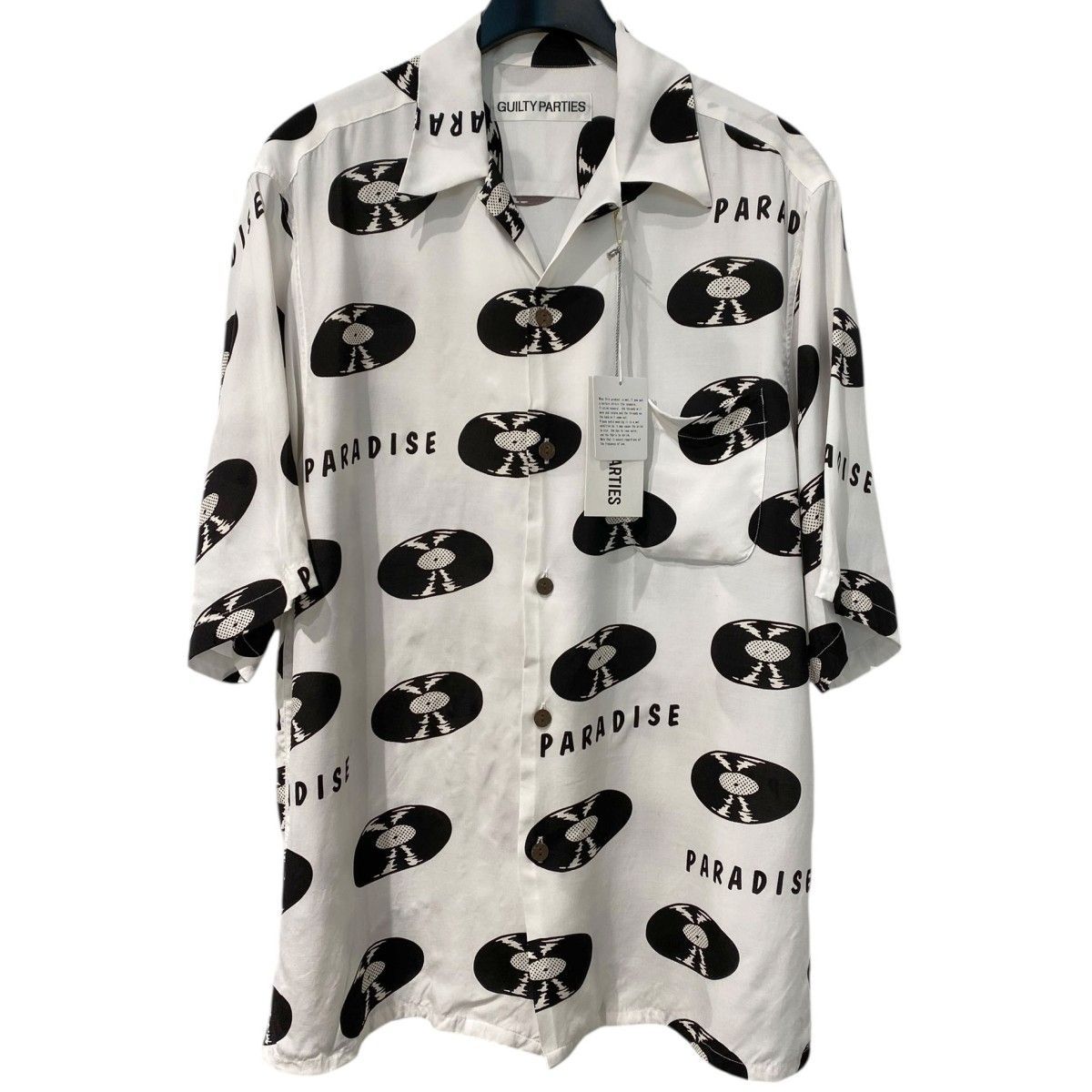 WACKO MARIA 24SS HAWAIIAN SHIRT S／S -TYPE 4ハワイアン総柄レコードアロハシャツ 8069000140439