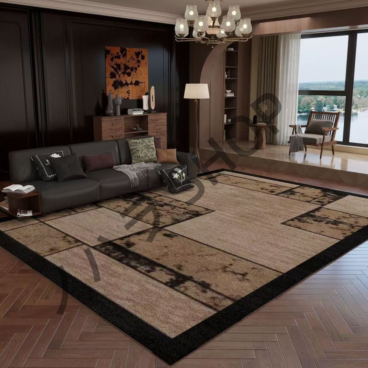 カーペット/200*300cm/滑り止め付き ラグマット ベッドルーム リビングルーム 寝室の部屋 /多機能使用 マット/カーペット #B075