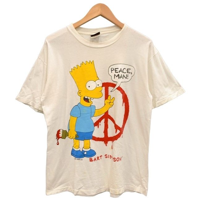 【中古】 THE SIMPSONS Tシャツ 90s vintage 90年代 OLD 半袖 トップス クルーネック キャラクター シンプソンズ プリント USA製 古着 /1953