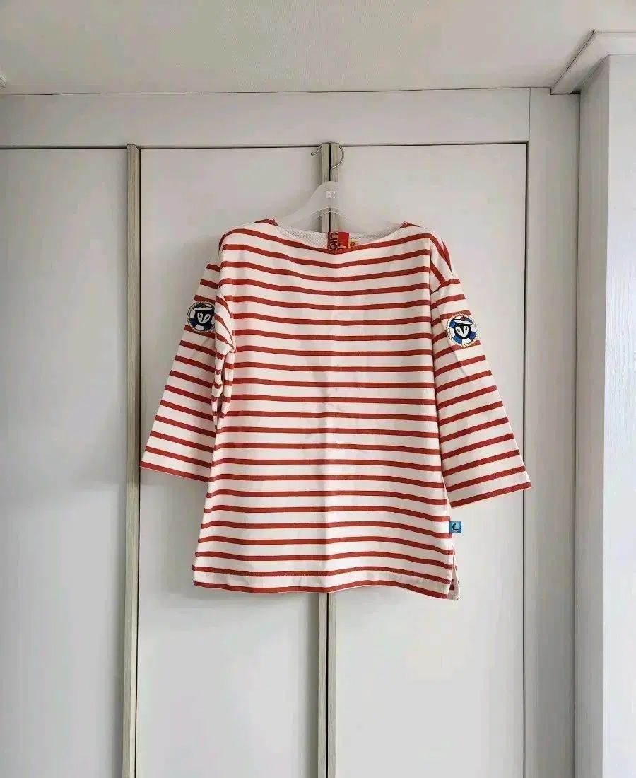 ラッキーシュエトゥ ストライプ Tシャツ 7分 Tシャツ