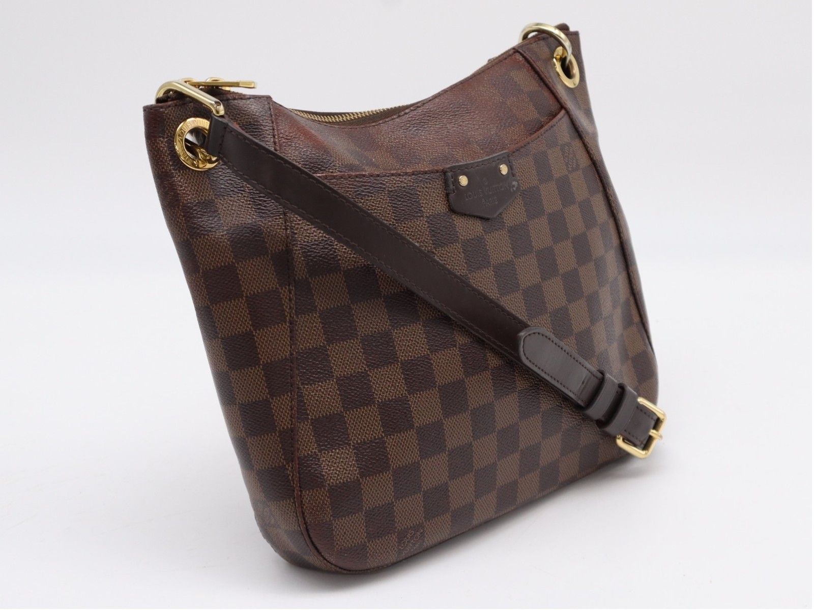 ★3日以内返品可★ LOUIS VUITTON ルイ・ヴィトン ダミエ サウスバンク N42230 ショルダーバッグ ブラウン コーティングキャンバス レザー メンズ