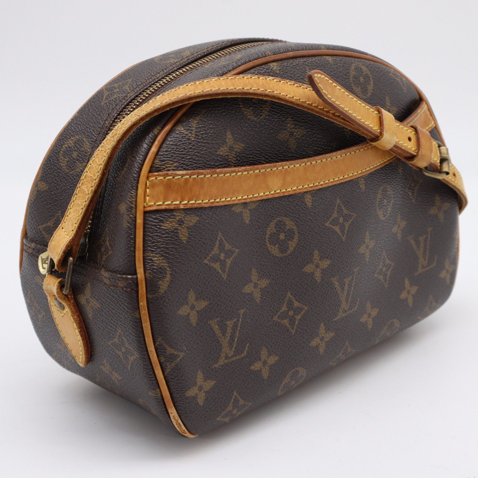 ★3日以内返品可★ LOUIS VUITTON ルイ・ヴィトン モノグラム ブロワ M51221 ショルダーバッグ ブラウン コーティングキャンバス レザー レディース