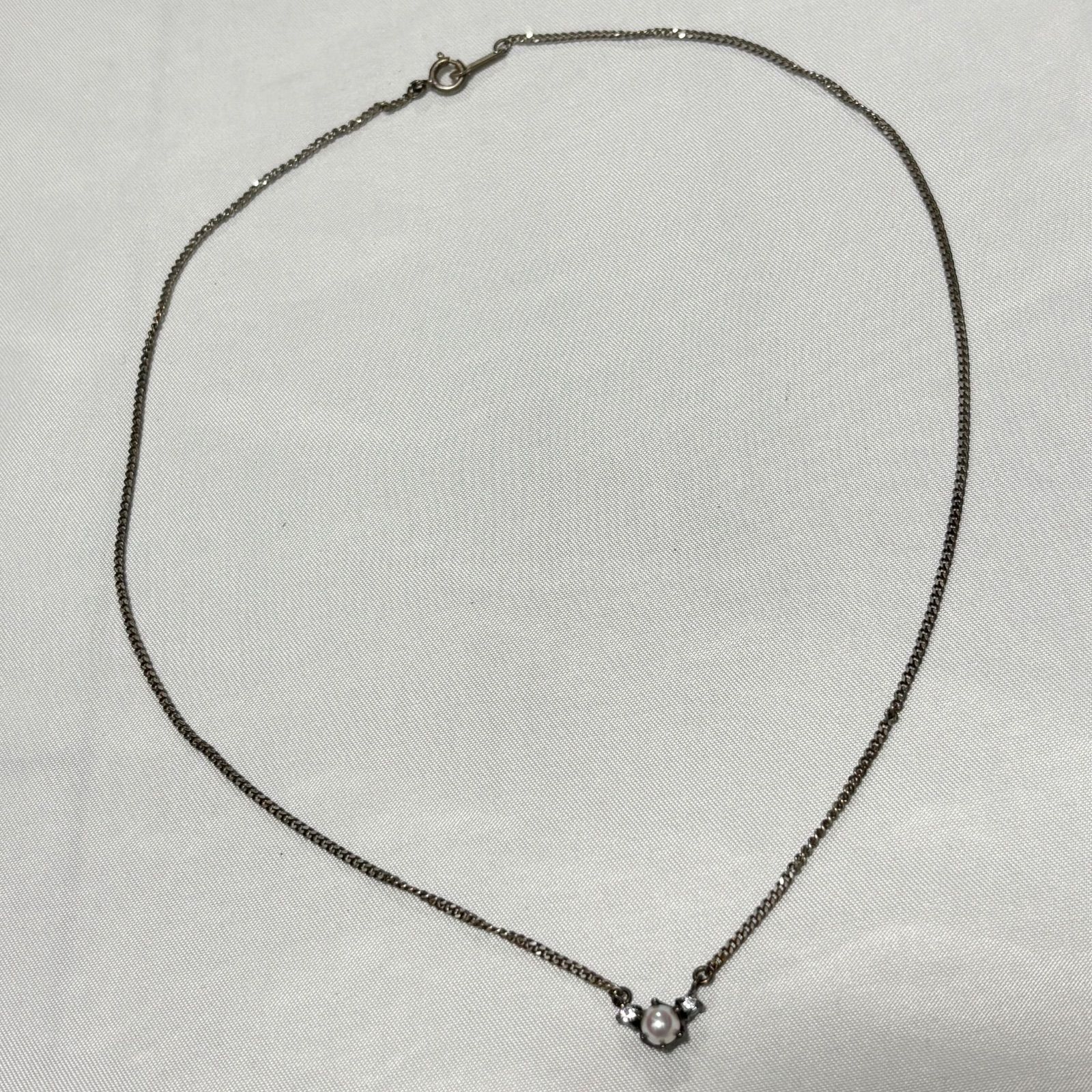 【送料無料】4℃/ヨンドシー/ネックレス/パール/ストーン/シルバー/ペンダント/アクセサリー/中古品 【送料無料】4℃/ヨンドシー/ネックレス/パール/ストーン/シルバー/ペンダント/アクセサリー/中古品