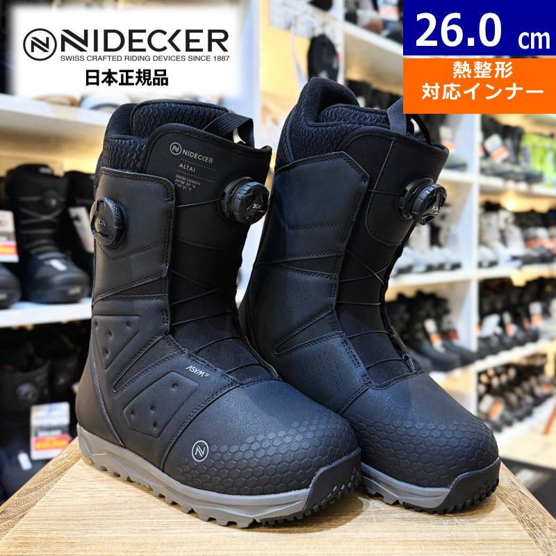 24-25 NIDECKER ALTAI カラー:BLACK 26cm ナイデッカー アルタイ メンズ スノーボードブーツ 型落ち 日本正規品