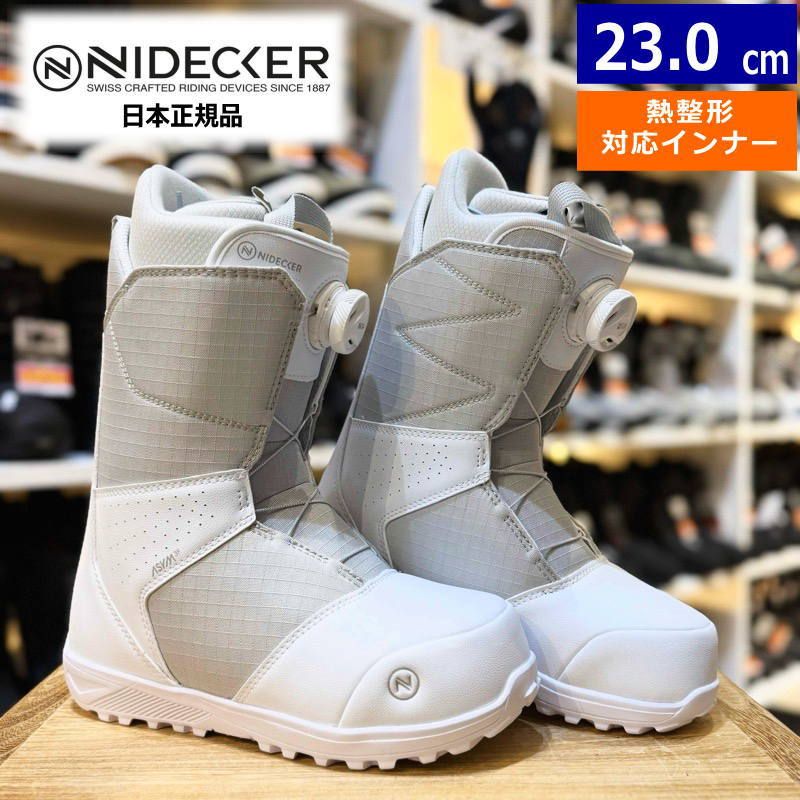 24-25 NIDECKER SIERRA W カラー:WHITE GRAY 23cm ナイデッカー シエラ レディース スノーボードブーツ 型落ち 日本正規品