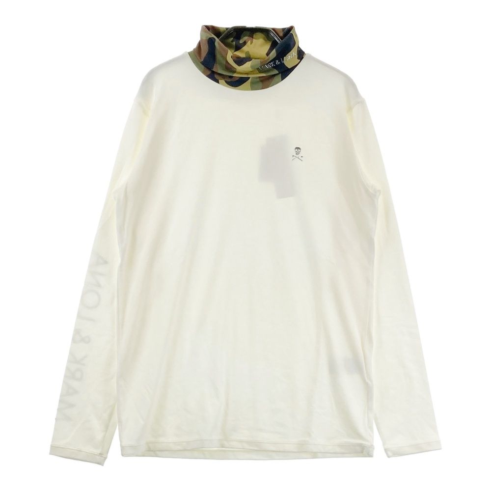 サイズ：50 MARK&LONA マークアンドロナ MLM-9C-AU05 長袖タートルネックTシャツ ホワイト系 [240101696796] ゴルフウェア メンズ ストスト