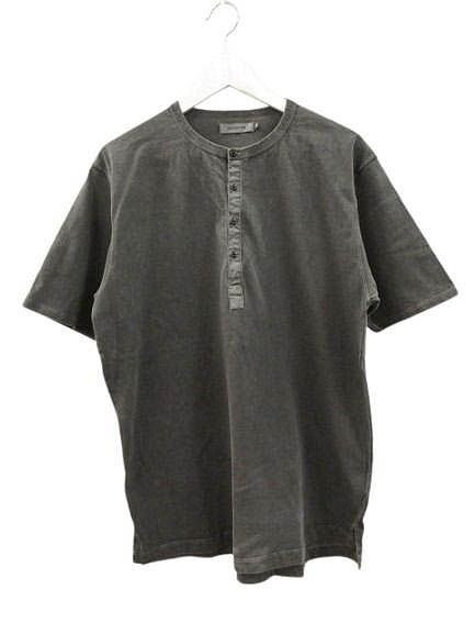 ノンネイティブ nonnative 26SS DWELLER S/S HENRY NECK TEE ピグメントダイ 3 チャコール ヘンリーネック Tシャツ カットソー