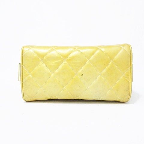 シャネル CHANEL ハンドバッグ バニティバッグ キルティング エナメル
