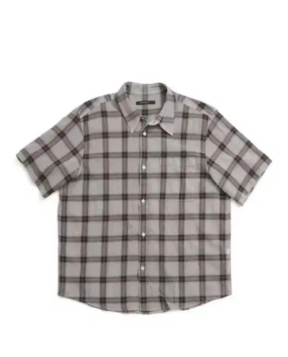 Hatchingroom Regularシャツ オーバダイド CHECK グレー