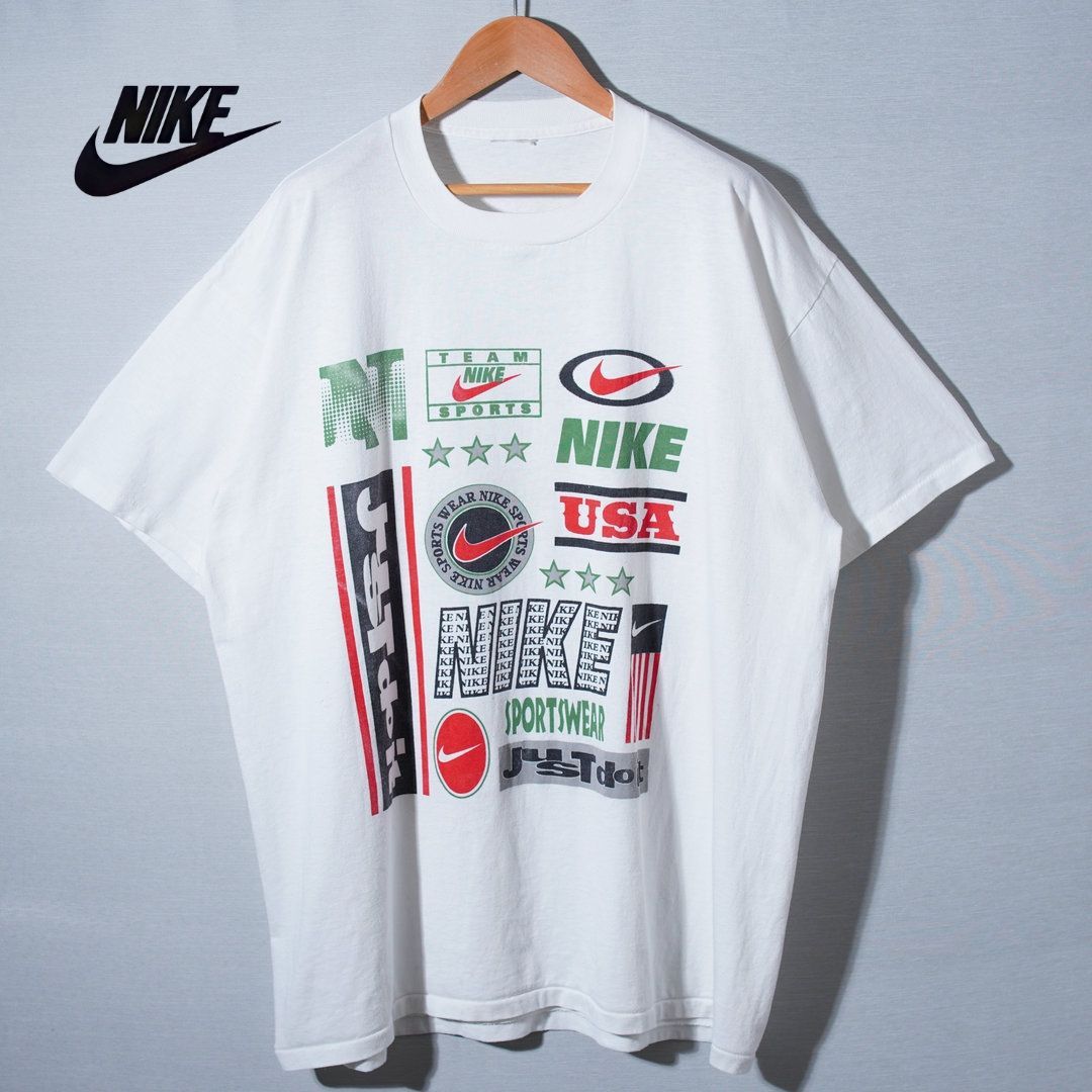 90s ナイキ NIKE Tシャツ XL 相当 ホワイト シングルステッチ