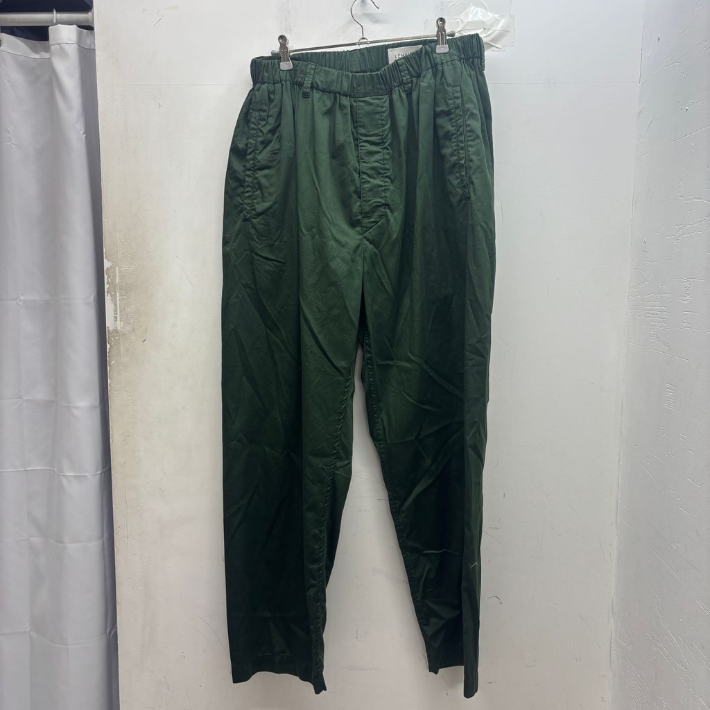 LEMAIRE ルメール 23AW RELAXED PANTS コットンパンツ PA1047 LF1130 グリーン size:M【中目黒B05】