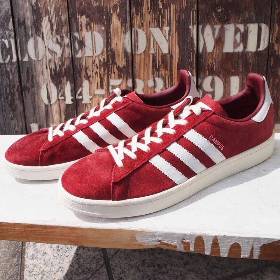 ADIDAS CAMPUS 80s アディダス オリジナルス キャンパス スエードレザー スニーカー バーガンディー×ホワイト BZ0087 US-12 (30㎝)