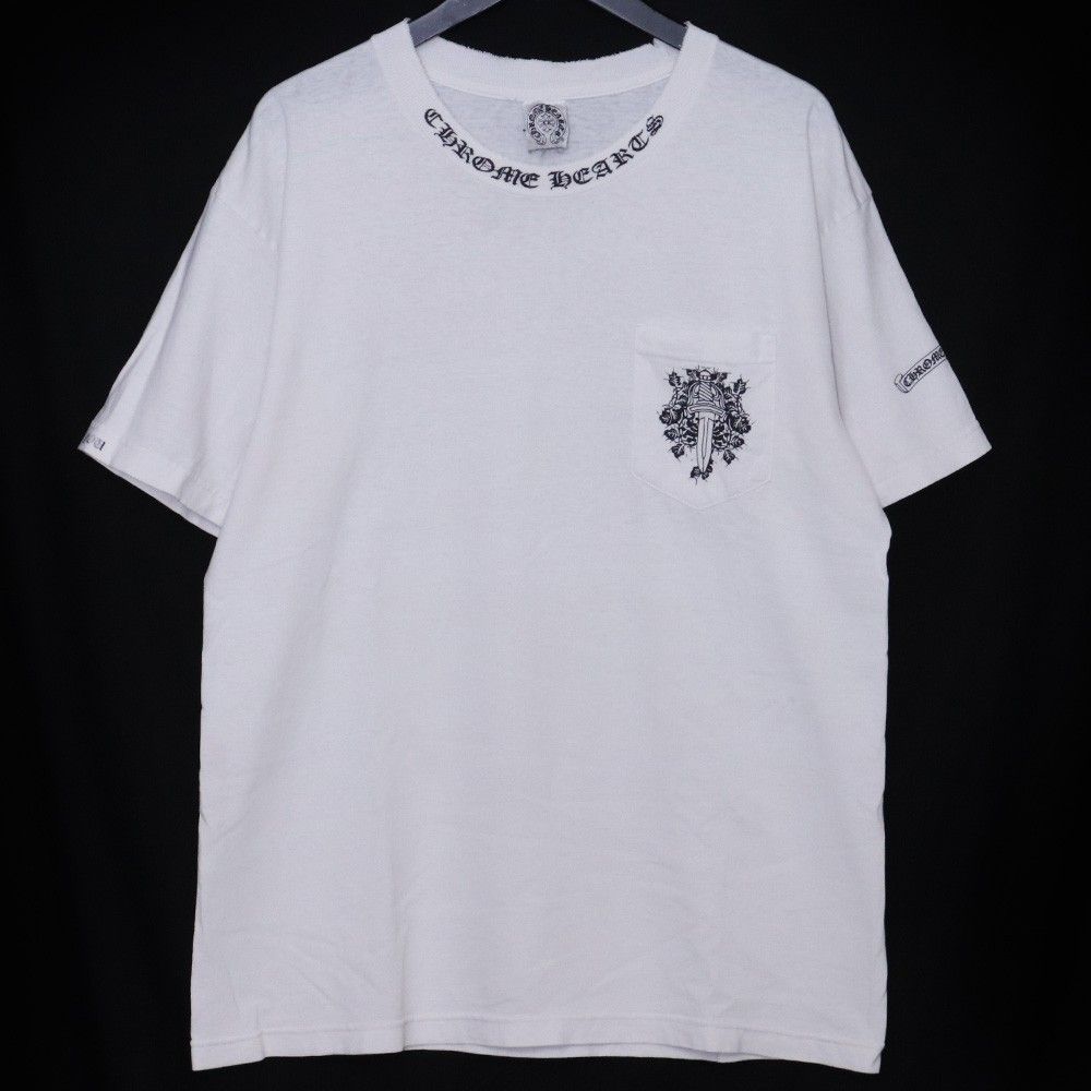 CHROME HEARTS オールド ネックロゴヴァインダガープリントポケットT